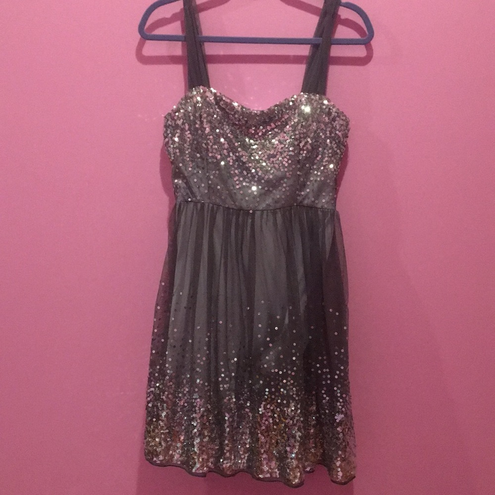 Grey Sequin Dress